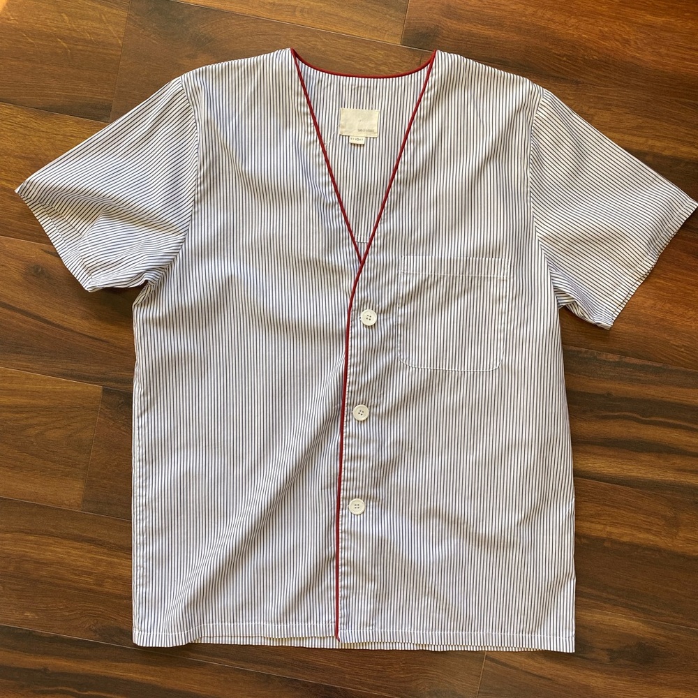 Band of Outsiders Baseball Shirt Short Sleeve Button Down